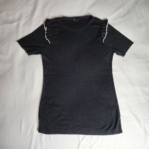 Torrid black shirt with ruffles on sleeves sz 1